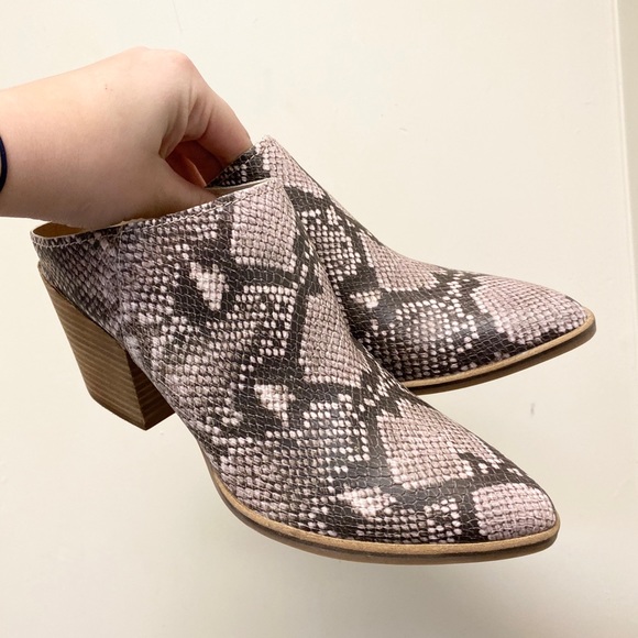dolce vita snakeskin mules